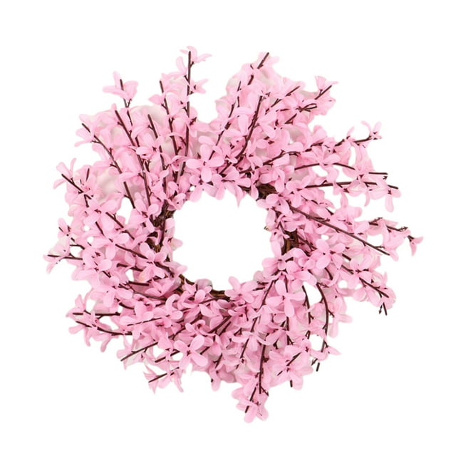 Inteprter guirnalda de flores artificiales simulación de flores guirnalda de ratán aro grande colorido para ventana festival de bodas 30 cm / Type2 NO2