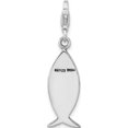 thumbnail image 4 of Sterling Silver Amore La Vita Rhodium-Pl Antiqued Wwjd Ichthus Charm (43 X 10) Made In India qcc683, 4 of 6