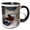Black/White, variant on 3drose, Robin and Birdhouse, 15oz Mug