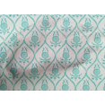thumbnail image 5 of oneOone Cotton Cambric Turquoise Blue Fabric Block Craft Projects Decor Fabric Printed By The Yard 42 Inch Wide-KT, 5 of 6