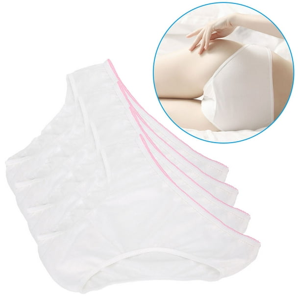 Cotton Disposable Underwear Disposable Panties Briefs 4pcs Disposable  Pregnant Women Underwear Soft Cotton Disposable Panties BriefsXXXL