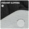 thumbnail image 5 of PABUBE Textured Black Microfiber Bathroom Rug, 20"x51", Soft and Absorbent Bathroom Mat, Non-Slip, Machine Washable, Quick Dry Floor Carpet for Shower or Tub, 5 of 5