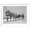 thumbnail image 2 of Art.com Women Holding Giant Masks Photographic Print by Bettmann, White Frame Wall Art, 40" x 32", 2 of 5