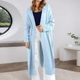thumbnail image 2 of Long Cardigan Sweaters for Women Long Sleeve Loose Casual Open Front Knit Coatigan with Pockets Fall Winter Sweater Coats, 2 of 5