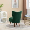 thumbnail image 5 of Living Room Chairs, Armless Accent Chair With Rubber Wooden Legs Modern Upholstered Corner Side Chair For Living Room, Bedroom, Office, Hotel, 5 of 9
