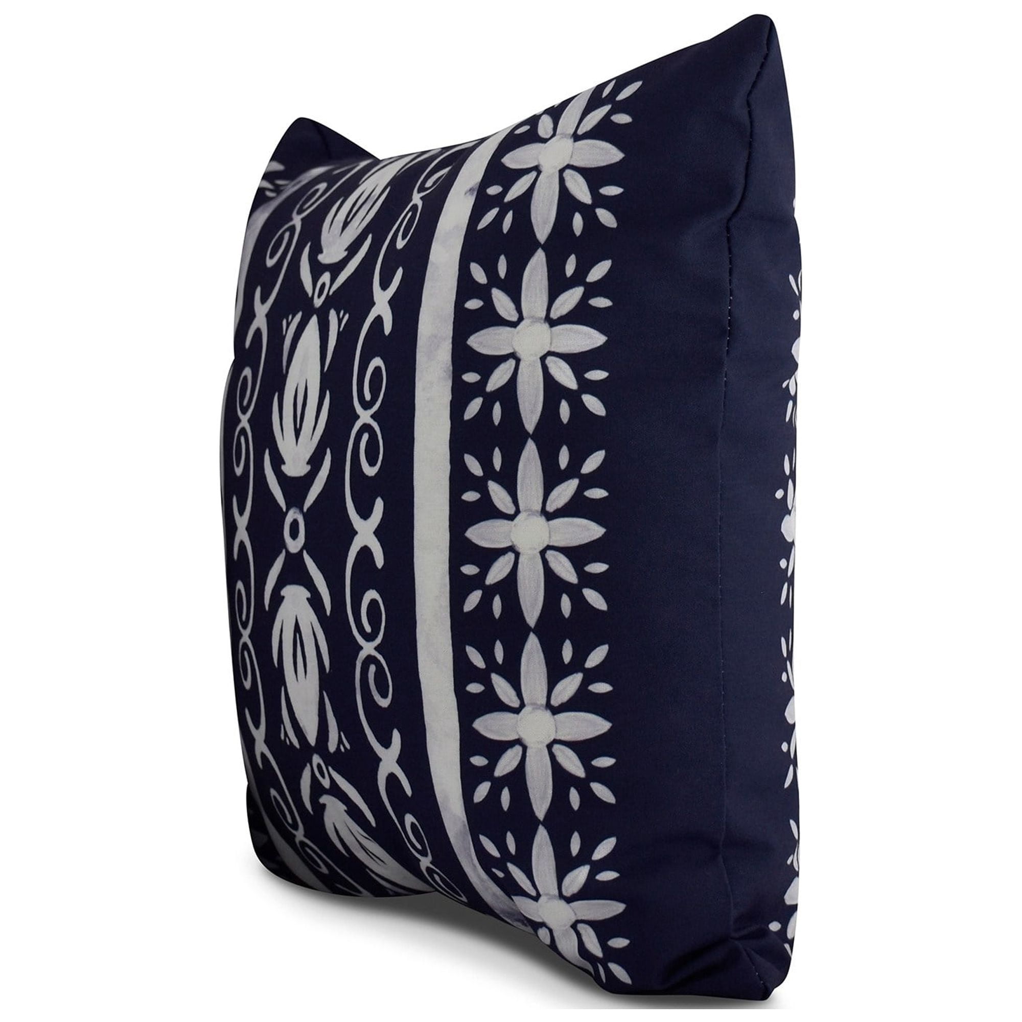 Simply Daisy, 26 x 26 Inch, Cuban Tile 2, Geometric Print Pillow, Red Orange