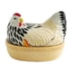 thumbnail image 2 of Cesta de almacenamiento de huevos con diseño de pollo, soporte para huevos de gallina con tapa para almacenamiento de huevos, contenedor de Cerámica Colorida, 2 of 8