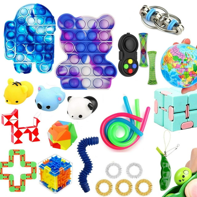 TheFound Sensory Toy Set Squeeze Earth Ball Stress Relief Anti-Anxiety Toy Kit