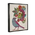 thumbnail image 5 of Stupell Industries Abstract Song Bird Paisley Pattern Floral Mandala Graphic Art Jet Black Floating Framed Canvas Print Wall Art, Design by Valentina Harper, 5 of 5