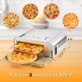 thumbnail image 4 of LMVVC Professional Electric Indoor Pizza Oven, Silver, 1800 W, Digital Temperature Controls, 4 of 8