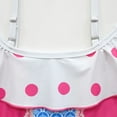 thumbnail image 4 of Girls Bo Peep Two-Piece Swimsuit with Swim Cap Off Shoulder Bathing Suit Tankini Swimwear, 4 of 7
