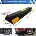 thumbnail image 3 of ROBLOCK 18" Heavy Duty Parking Aid with 1.8 Inch Higher Design, Car Parking Stopper for Garage 2 PCS, Parking Aids Protects Car, Parking Gadgets Easy to Install 2 Packs, 16" L x 3.7" W x 1.8" H, 3 of 8