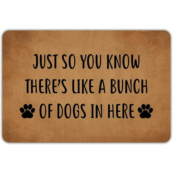 Just So You Know, There's Like A Bunch of Dogs in Here Mats for Front Door Entry Front Porch Doormat Non-Slip Carpet Rugs Floor Mat Decorative for Home Bathroom Kitchen Indoor 16x24 Inch