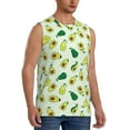 thumbnail image 2 of Bingfone Cartoon Fruit Pattern Men's Tank Tops Workout Sleeveless Tee Shirts Running Beach Tanks for Men-Small, 2 of 8