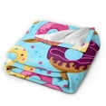 thumbnail image 2 of Kll Fleece Blanket Plush Throw Blanket Donuts,Soft Fuzzy Cozy Flannel Blanket For Couch Sofa Bed.(50"X40"), 2 of 9