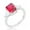 Pink, variant on Jgoodin  Womens Classic Garnet Rhodium Engagement Ring - Size 5