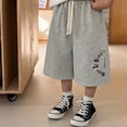 thumbnail image 2 of RMGVDSD Boys Summer Casual Shorts With Pockets Kids Lightweight Pull-On Hiking Shorts For Sports Outdoor Comfortable Everyday Wear Fashion Cargo Jeans For 5-6 Years, 2 of 4