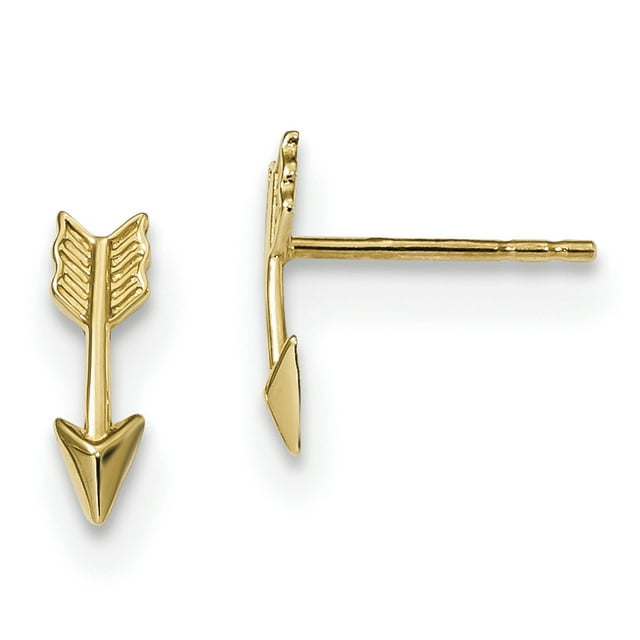 14K Yellow Gold Gold Polished Arrow Post Earrings