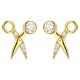 thumbnail image 1 of Sonducket 1 par de pendientes de tijera para mujer, pendientes de decoración de diamantes de imitación, pendientes de aleación para novia, Ropa, zapatos y accesorios Miscelánea, 1 of 6