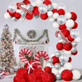 thumbnail image 1 of Globo de Navidad, guirnalda, arco, traje, bastón rojo plateado, caja de regalo, globo de Navidad, Kit de decoración para fiesta de Navidad, 1 of 5