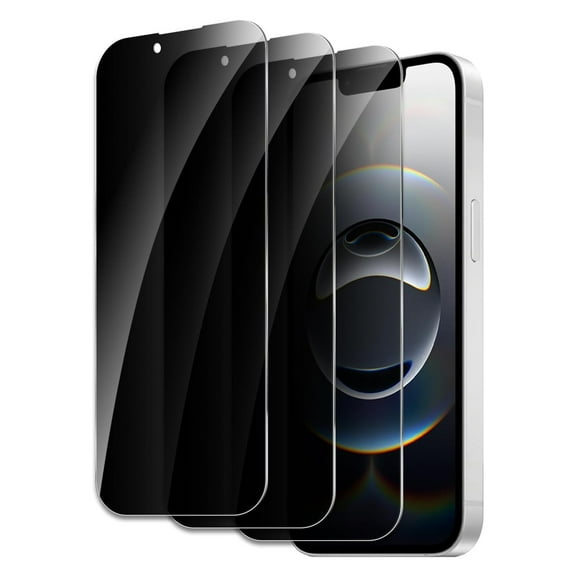 3 Pack for iPhone 16e Privacy Screen Protector, Anti Spy Tempered Glass Film 9H Hardness, Shatterproof Scratch Resistant for iPhone 16e, Case Friendly, Black