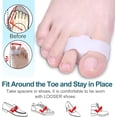 thumbnail image 4 of Toe Separators - Silicone Toe Straighteners for Curled Toes - Reusable Orthotic Toe Separators, Portable Toe Straightener for Correct Toes, Hammer Toe Relief, Preventing Rubbing, 4 of 5