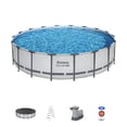 thumbnail image 6 of Bestway Round Steel Frame Above Ground Pool w/ Cleaning Tools, 18Ft x 48In, 6 of 13