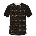 thumbnail image 1 of Personality Creative Computer Keyboard Pattern Printed Summer Men's T-Shirt Trend Hip Hop Short Sleeve Classic Loose Casual Top, 1 of 5