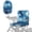 Blue White Marble, variant on COEQINE Mobility Scooter Seat Cover for Elderly Disable, Prevent Wind/Dust/Sun Electric Wheelchair Cover for Electric Wheelchairs Mobility Scooter, Pink Hippie Daisy Floral