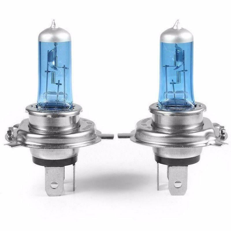 Halogen 9003 HB2 H4 60/55W 5000K White Two Bulbs Head Light Snowmobile Replace 
