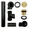 thumbnail image 4 of Westbrass 12" Sch. 40 ABS Bathtub Assembly with Tip-Toe Drain and 2-Hole Overflow, PVD Polished Brass, 4 of 15