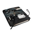thumbnail image 3 of HELLHERO Dragonfly Flowers Student Gift Bag Bible Cover with Zipper Lightweight Polyester Protector Wrap Bag Waterproof for Books Lovers Bible or Book Reader 11.42 x 8.66 Inch 1 pc, 3 of 8