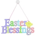 thumbnail image 1 of 1 Set Door Decorations Wood Rabbit Spring Letter Pattern Party Supply Easter Wreath Cute Eye-catching Doors Hangers Wreathes JM00291, 1 of 8
