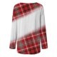 thumbnail image 3 of Gibobby Blusas De Mujer Top casual con estampado navideño de manga larga y cuello redondo para mujer para otoño/invierno（Rojo， XL), 3 of 5