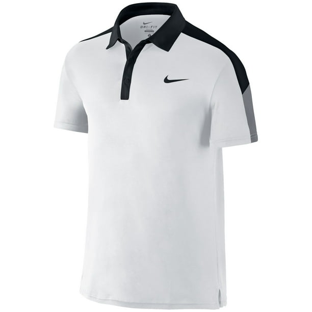 melocotón Medición libro de bolsillo Nike Men's Team Court Tennis Polo - White/Black/Cool Grey/Blk - Size M -  Walmart.com