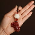 thumbnail image 6 of NSESSHome Natural Agate Jade Troops Pendant Feng Shui Keychain Luck Gifts For Men Women Bags Key Ring, 6 of 8
