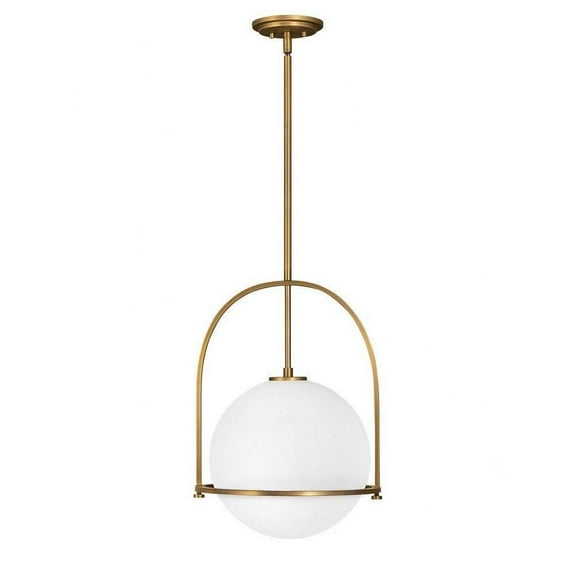 1 Light Large Pendant in Transitional Style 15.5 inches Wide By 23 inches High-Heritage Brass Finish Bailey Street Home 81-Bel-4160199