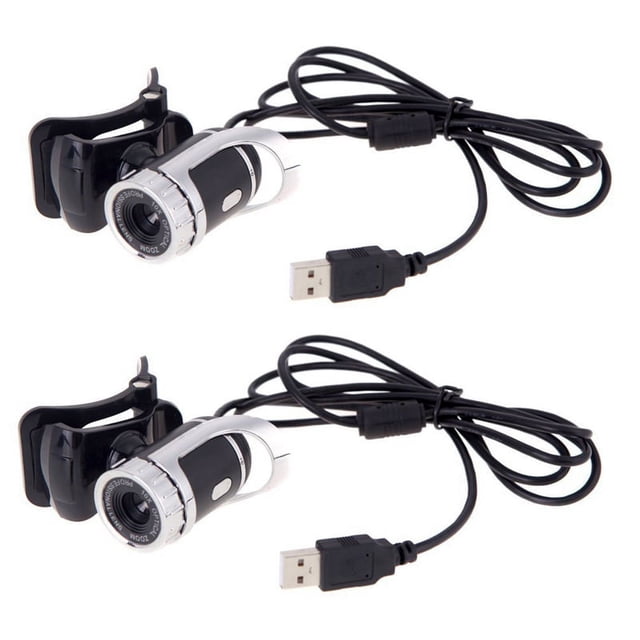 2X HD Webcam de 12 Megapixeles Camara Giratoria de 360 Grados con USB 2.0 Y Minifono para El Ordenador de Escritorio Skype Y El Ordenador Portatil