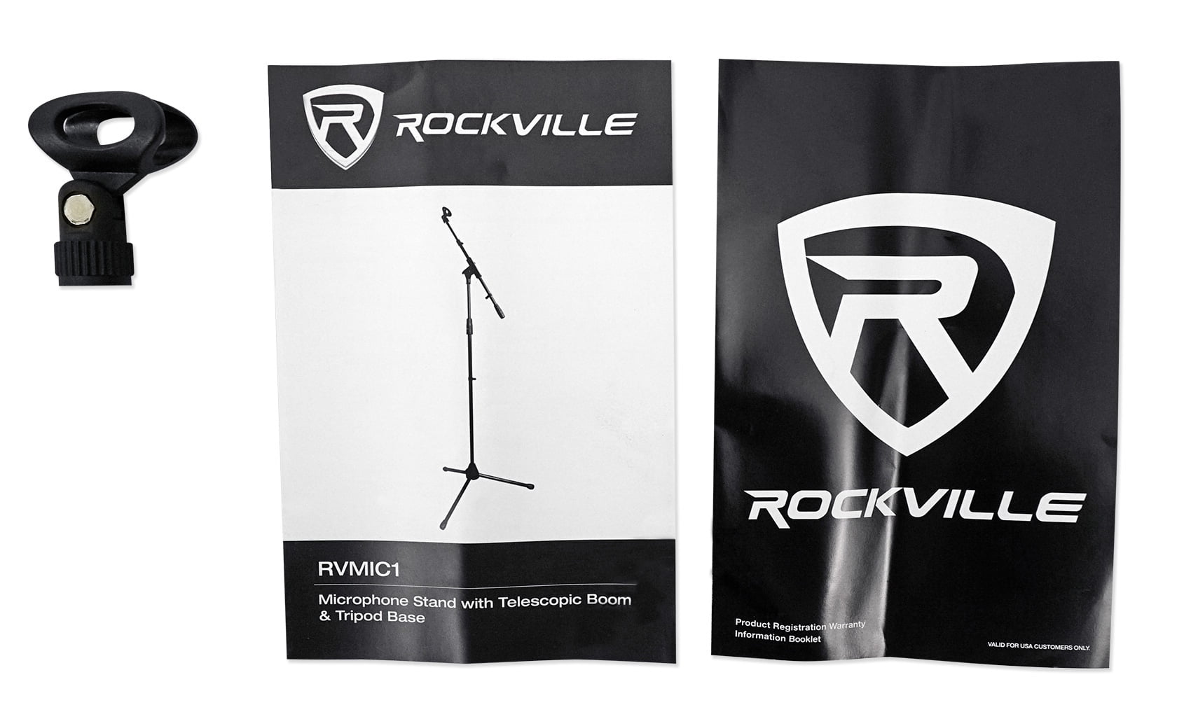 Rockville RMC-XLR High-End Metal Handheld Wired Microphones +Tripod Base Stand