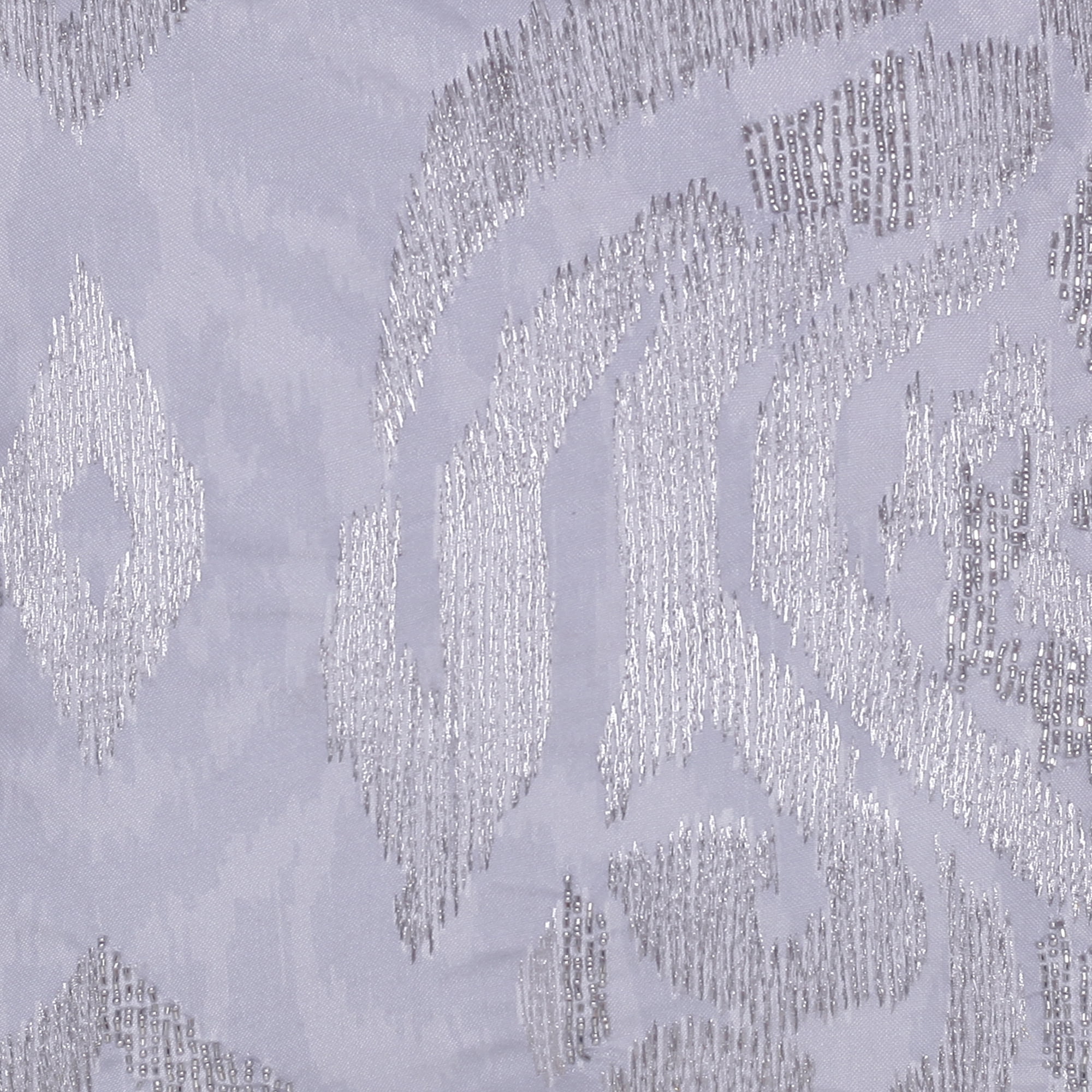 Ox Bay Amara Ikat Glam Polyester Hand Woven Throw Pillow, Silver/Gray, 20" x 20"
