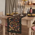 thumbnail image 2 of Table Runners 70 Inches Long Dress Scarves, Boho Black Flowers Farmhouse Coffee/Dining/Kitchen Table Decor, Holiday Table Runner, Spring Abstract Watercolor Floral Leaf 13x70 Inch, 2 of 9