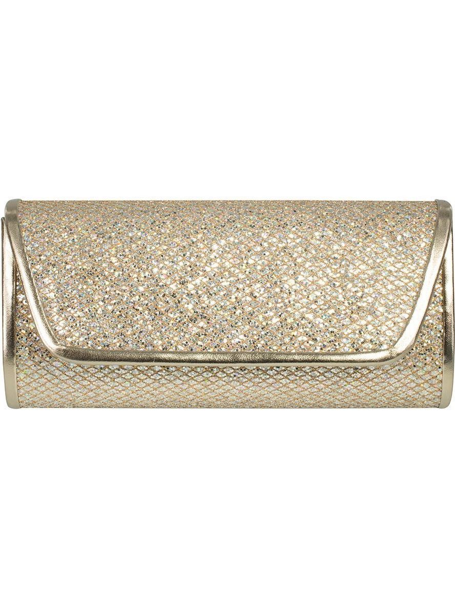 gold shimmer clutch