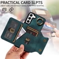 thumbnail image 2 of Case for Samsung Galaxy S22, PU Leather 3 Card Slots with Finger Ring Holder Shockproof Phone Case, 2 of 15