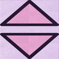 thumbnail image 1 of Ahgly Company Indoor Square Patterned Orchid Purple Area Rugs, 5' Square, 1 of 1