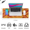 thumbnail image 4 of Orange Color Paint Block mouse Padswaterproofwashable Line Series for Office Home Work Gaminggaming Mouse PadRubber Base Mousepad with Stitched Edges 31.5x11.8inches, 4 of 7