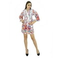 thumbnail image 5 of Bimba Women Short Cotton Robe Floral Printed Bridesmaid Getting Ready Robe, 5 of 6
