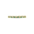 thumbnail image 2 of Diamond Princess 10kt Yellow Gold Womens Round Emerald Diamond Eternity Stackable Band Ring 1/4 Cttw, 2 of 4