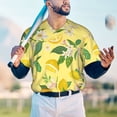 thumbnail image 6 of Daiia Lemon Mens Baseball Jersey Button Down Shirts Short Sleeve Sports Uniforms-Small, 6 of 9