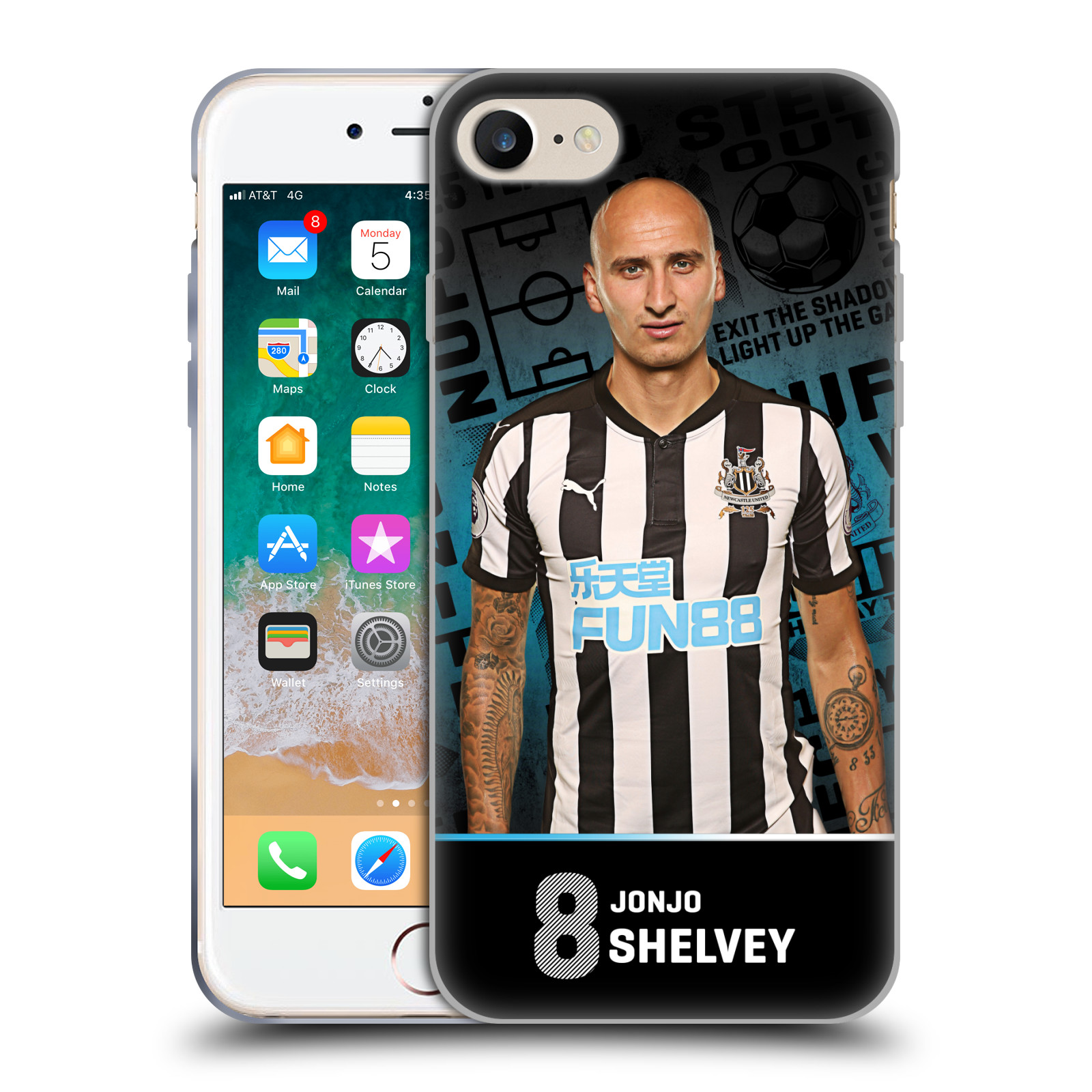 OFFICIAL NEWCASTLE UNITED FC NUFC 2017/18 FIRST TEAM 1 SOFT GEL CASE