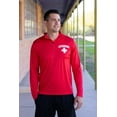thumbnail image 4 of LIFEGUARD Officially Licensed Mens 1/4 Quarter Zip Active Performance Long Sleeve Shirt (XL) Red, 4 of 6